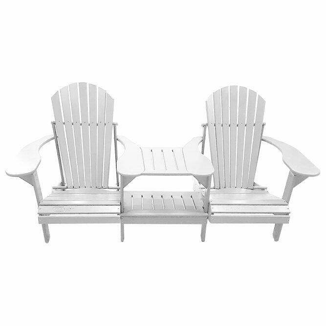 Comfy Double Chair Plastic White, Durable Plastic Outdoor Furniture