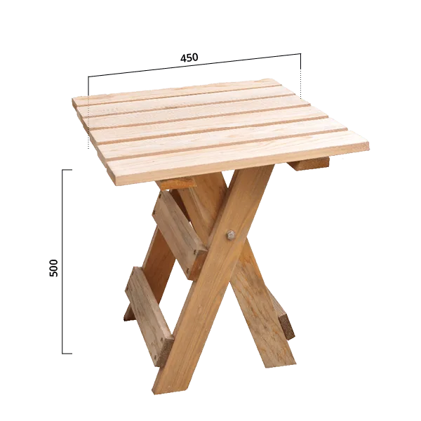 Table d'appoints bois carré petit – Image 3