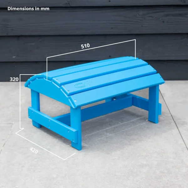 Repose pieds plastique bleu clair – Image 2