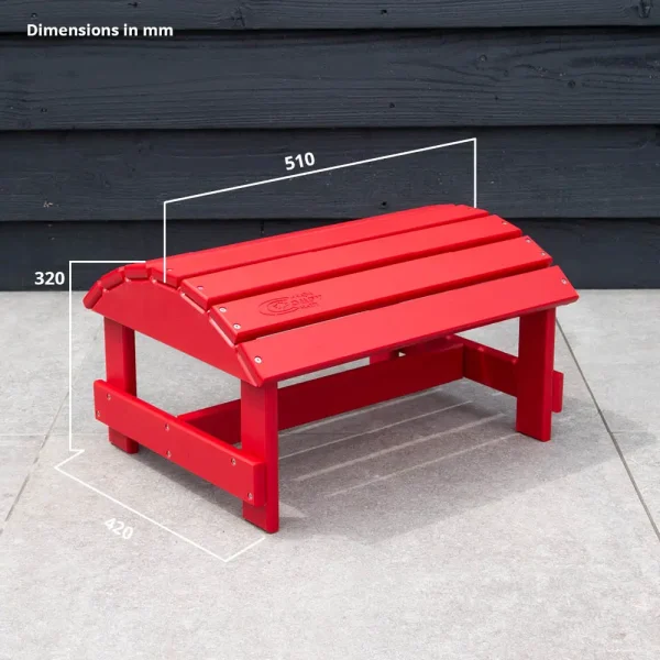 Voetenbankje Rood - Afbeelding 2