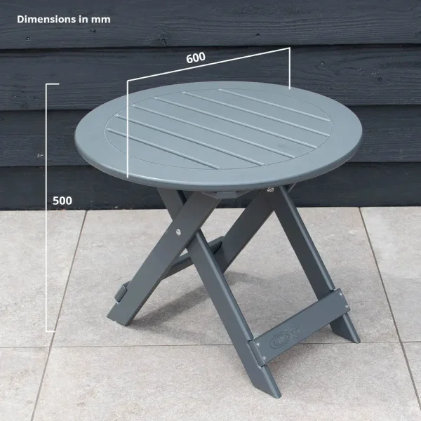 Bijzettafel Grijs - Afbeelding 2