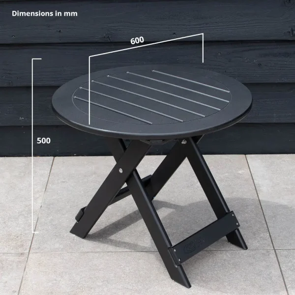 Table d'appoint plastique noir – Image 3