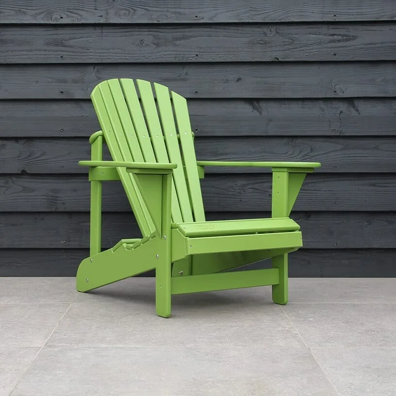 Klassiske limegrønne Adirondack havestol Plast - Canada Comfy Chair