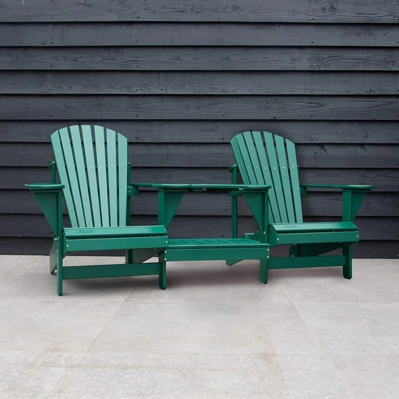 Moderner Fußhocker Aus Kunstholz – Grün, Für Muskoka & Adirondack Gartenstühle, Bis 135 Kg Belastbar