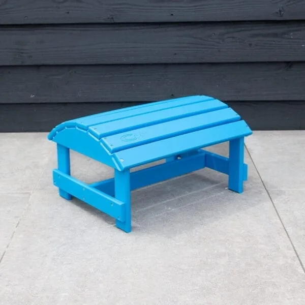 Lichtblauwe adirondack voetenbank