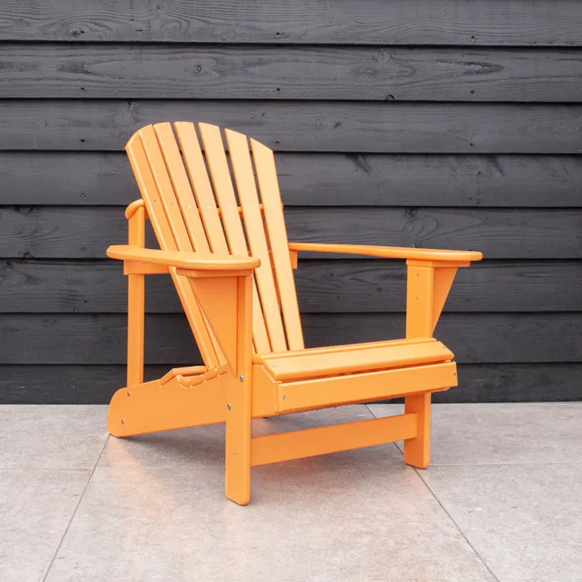 Adirondack stoel kunststof in de kleur oranje
