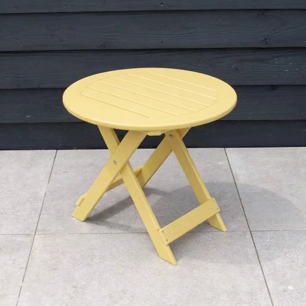 Kunststof Adirondack Bijzettafel Pastel Geel